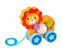 Medinis traukiamas žaislas vaikams | Liūtas | Tooky TKE005